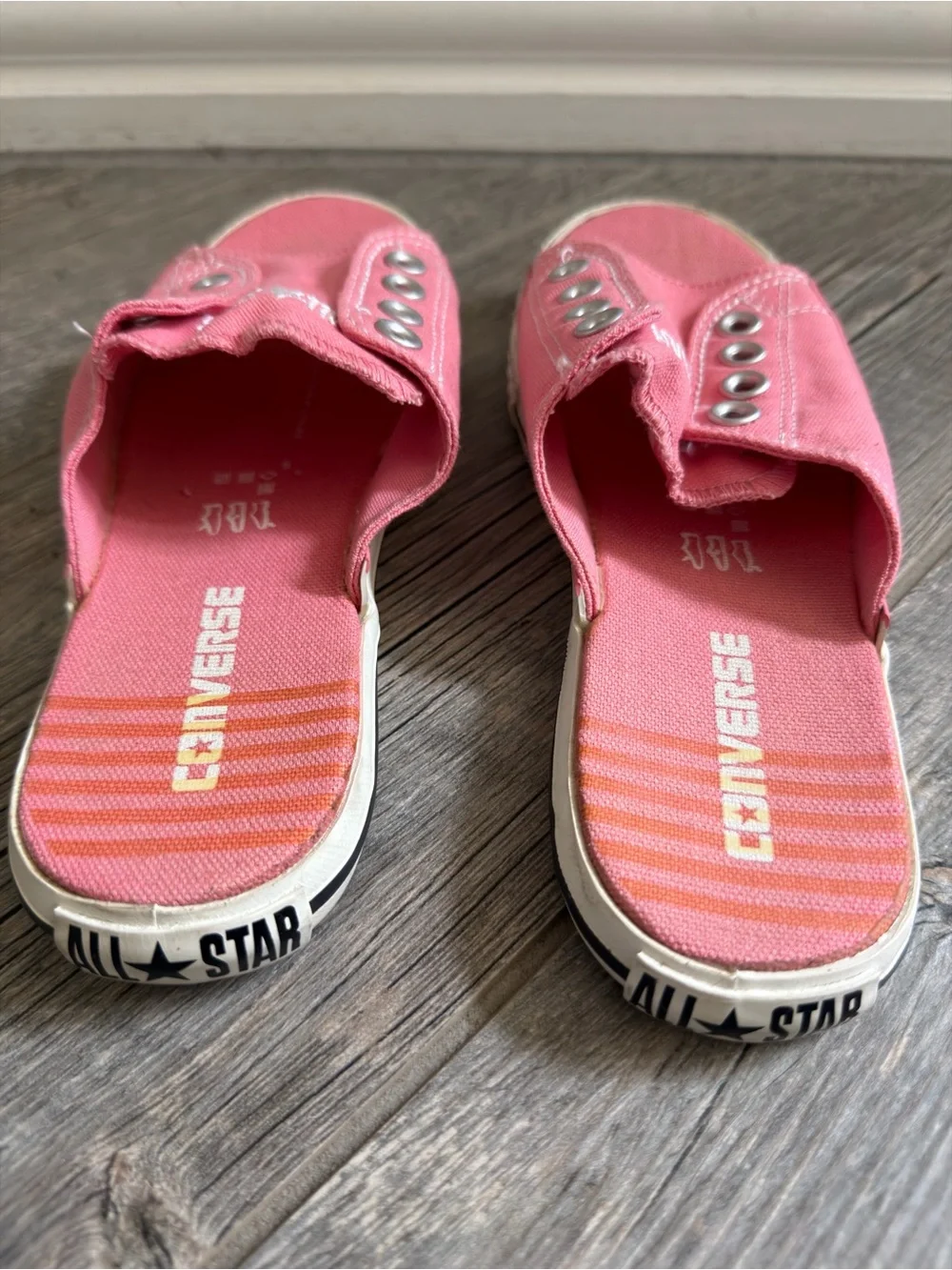 Converse All Star Pink Cut Away Slides